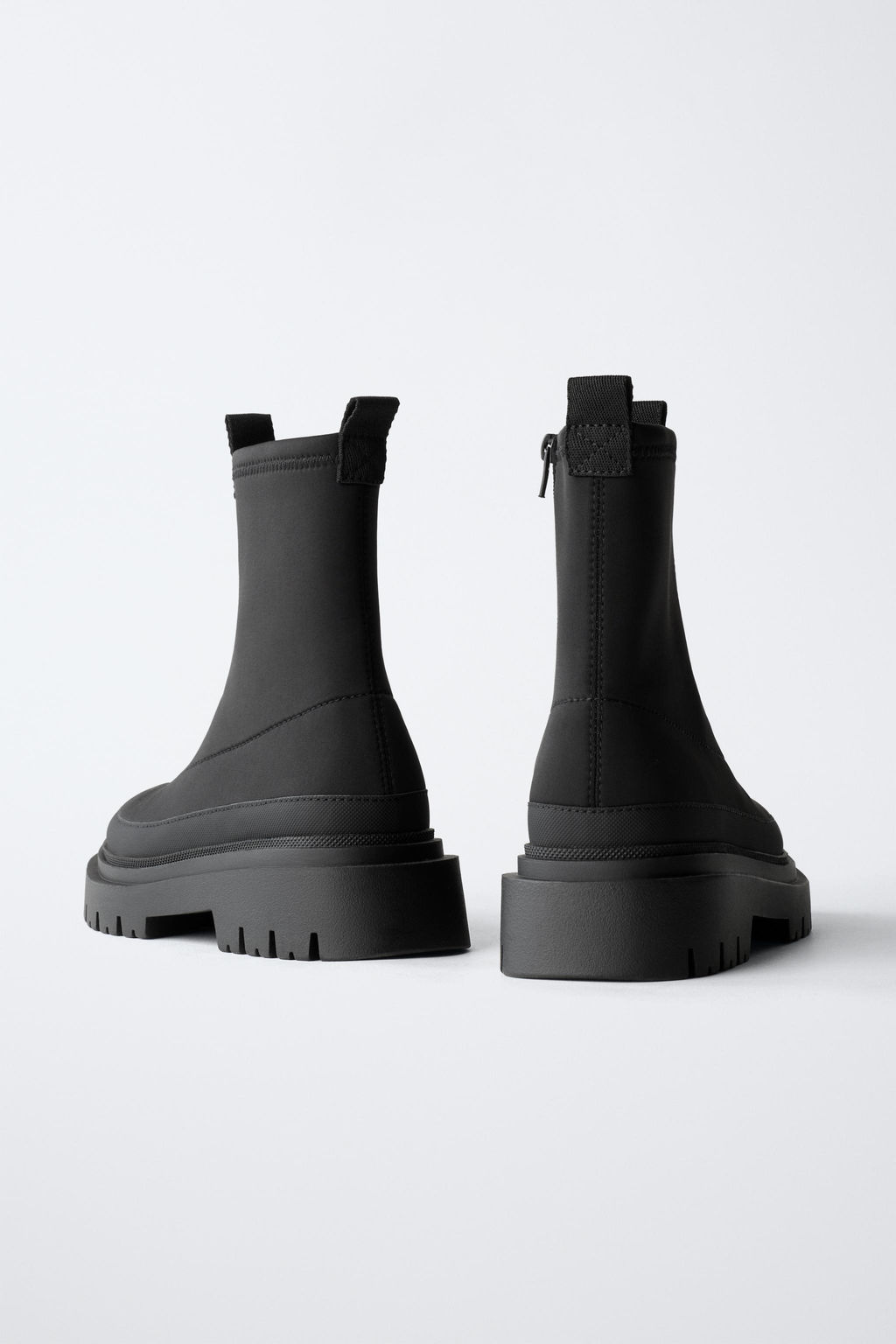 WATER-REPELLENT SOCK-STYLE ANKLE BOOTS - Zara фото 5