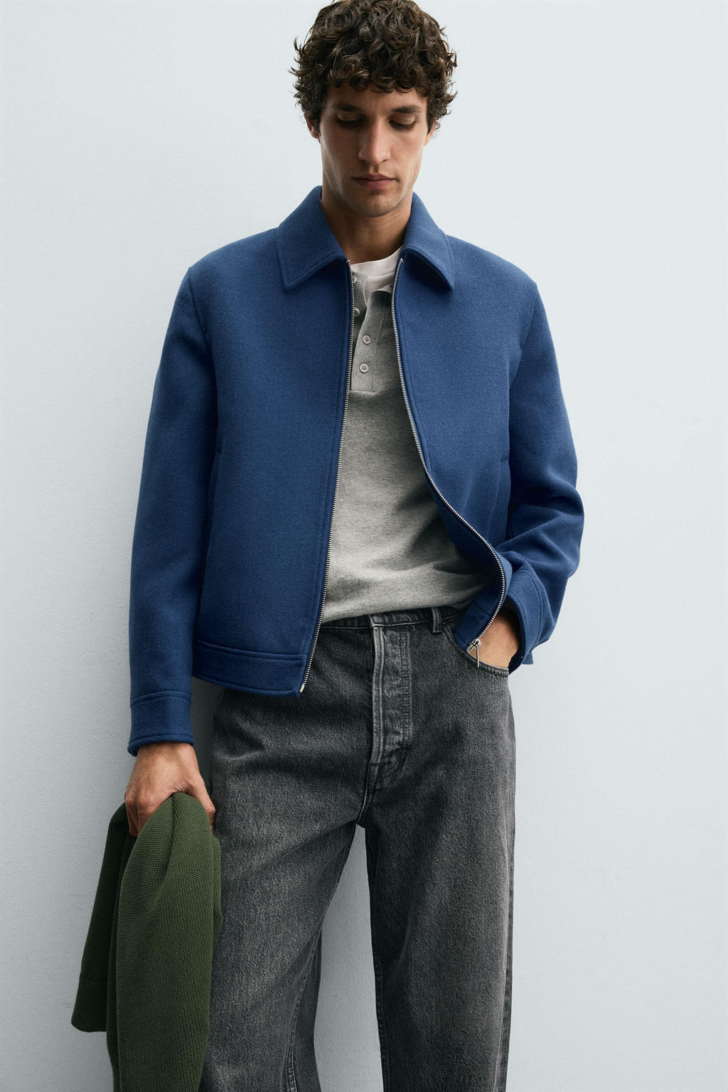ZIP-UP WOOL EFFECT JACKET - Zara фото 5