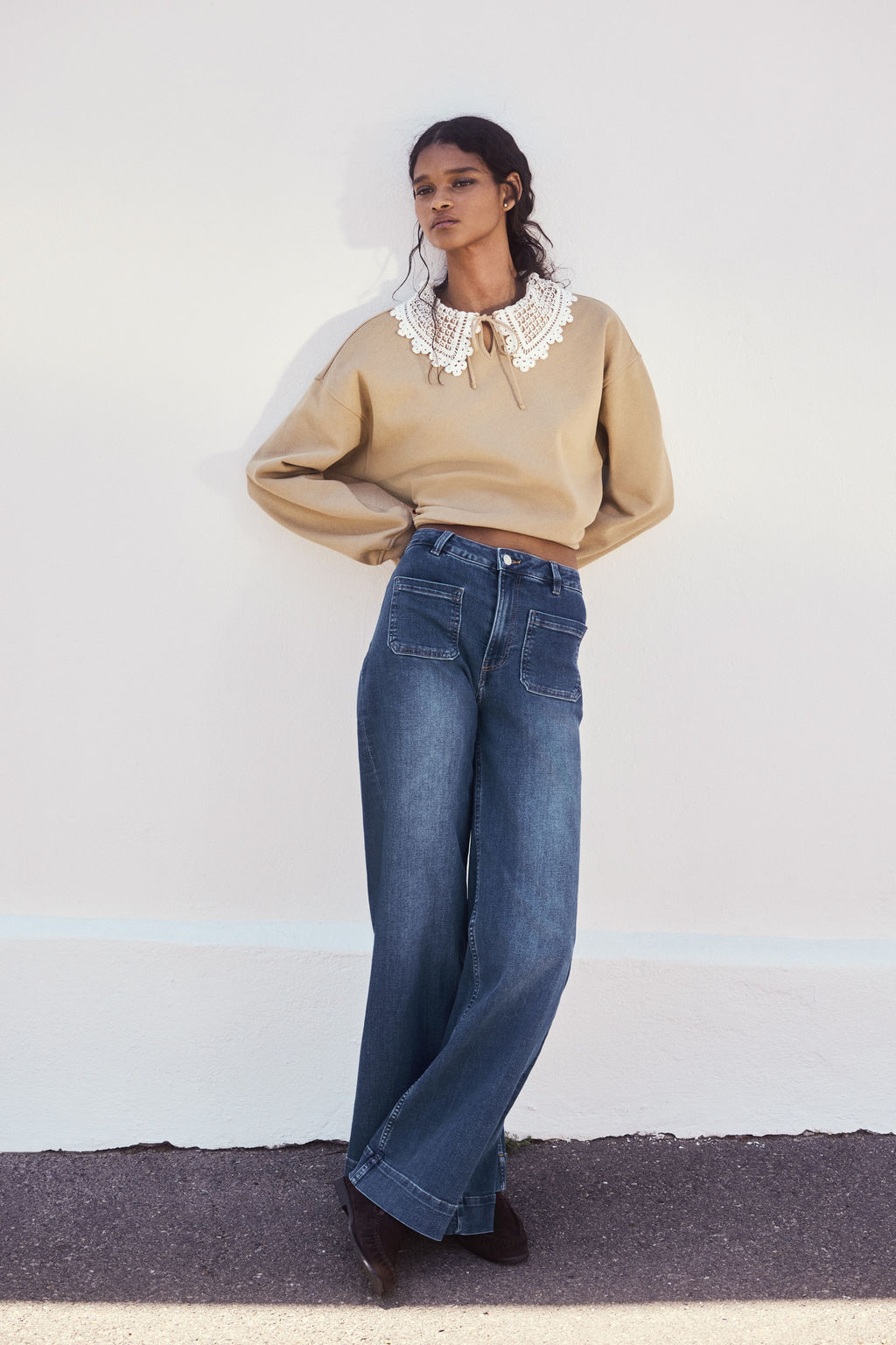 Wide High Waist Jeans - H&m фото 6