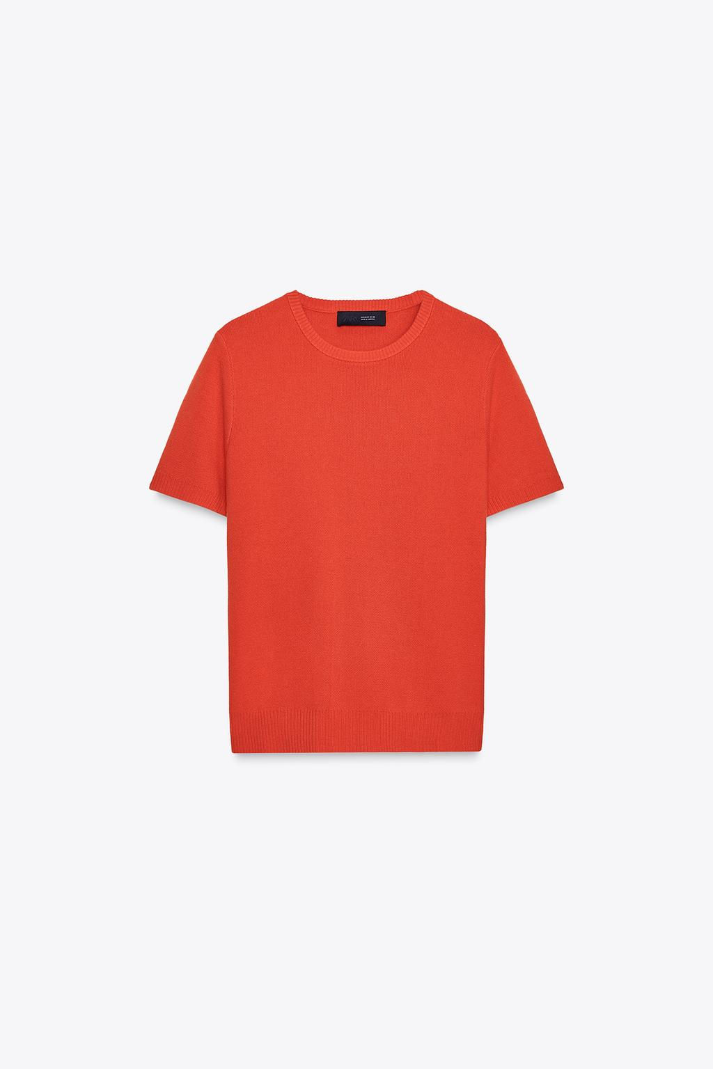 PLAIN KNIT SHORT SLEEVE TOP - Zara фото 20