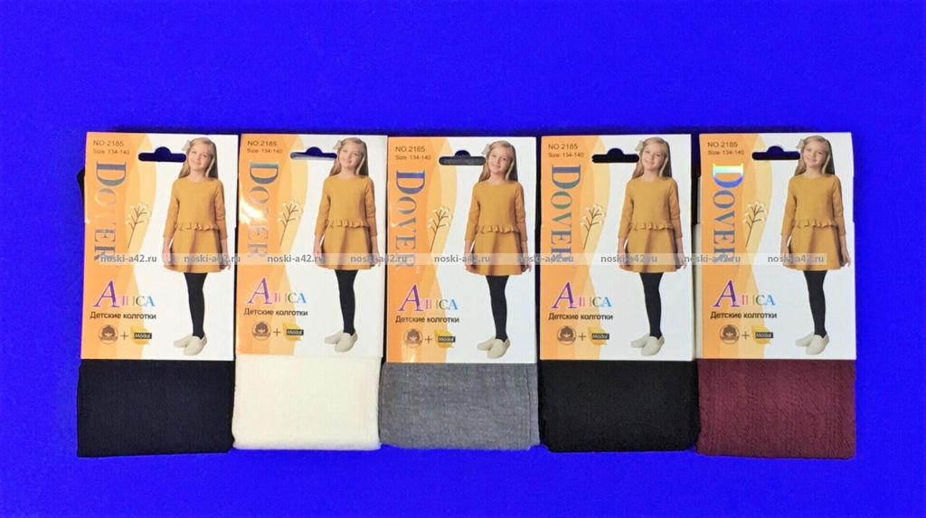 Цена за 5 шт. 5 ПАР - Dover (Алиса) колготки подростковые школьные с узором