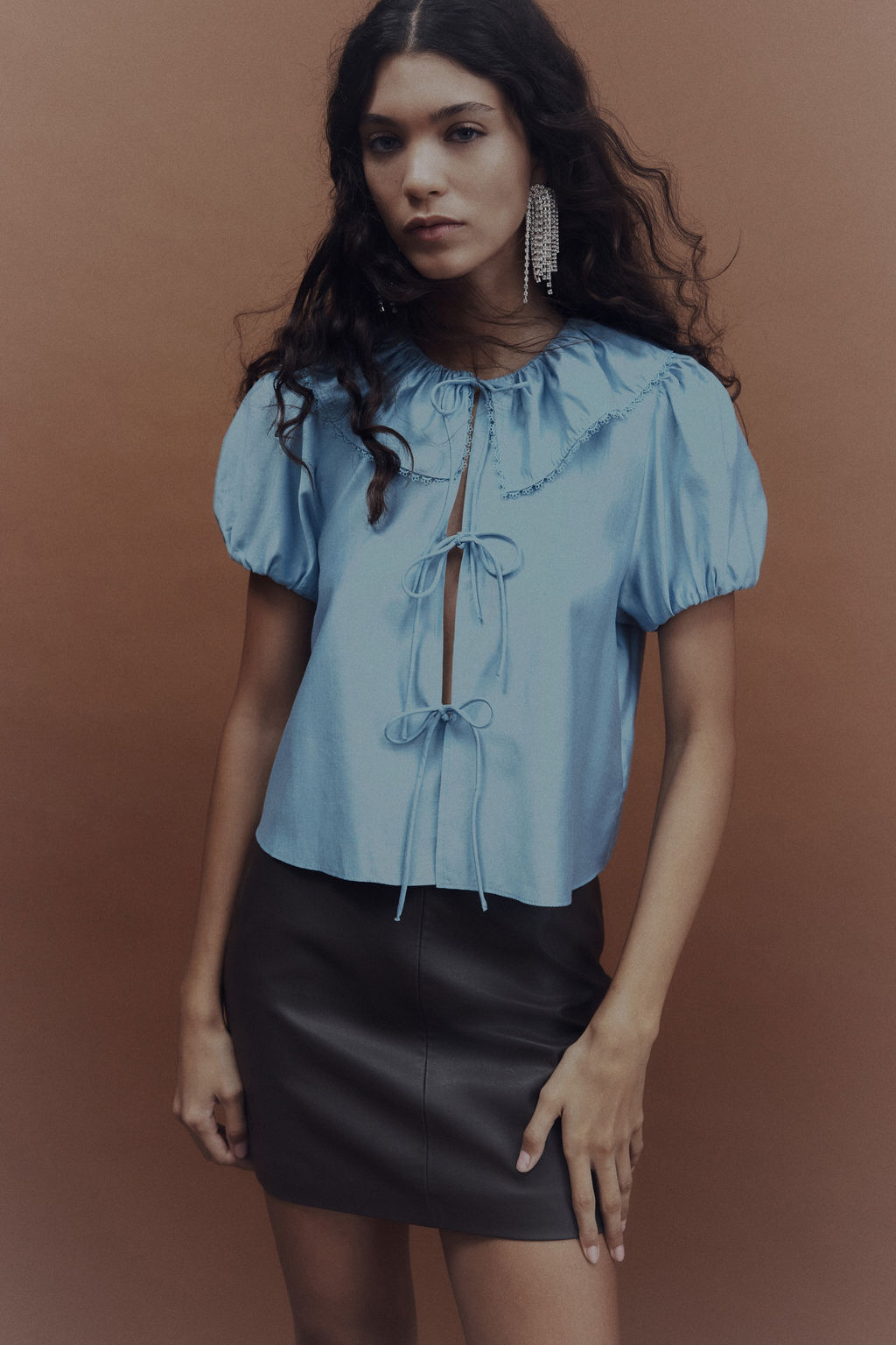 Blusa con lazadas - H&m фото 4