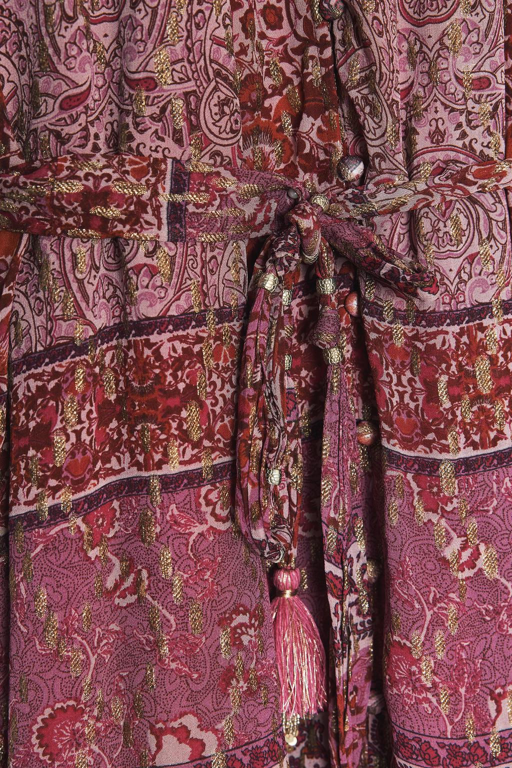 PATCHWORK PRINT MINI DRESS WITH BELT - Zara фото 8