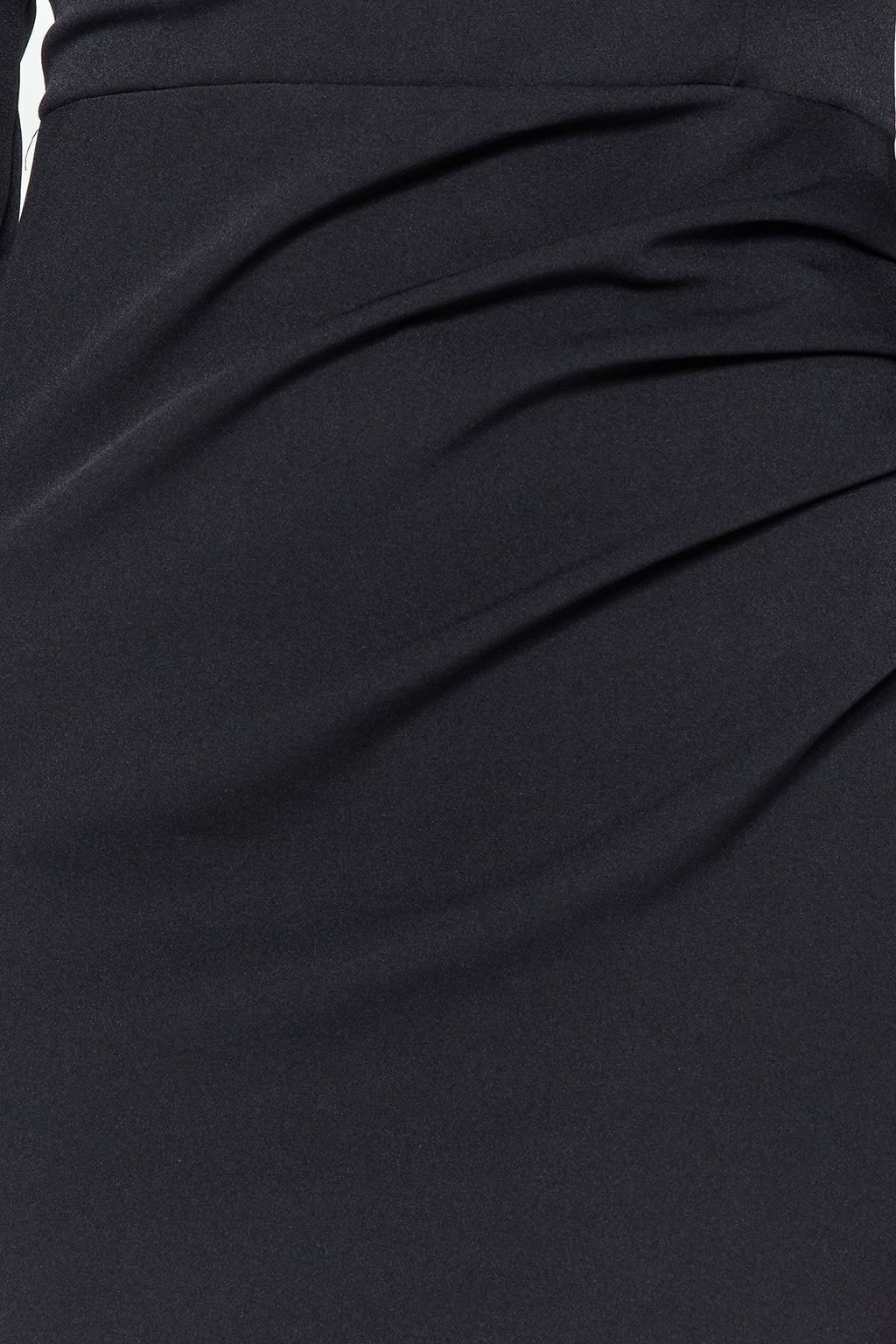 Siyah Vucuda Oturan Drapeli Dokuma K?sa S?k Abiye Gece Mezuniyet Elbisesi TPRAW24EL00083