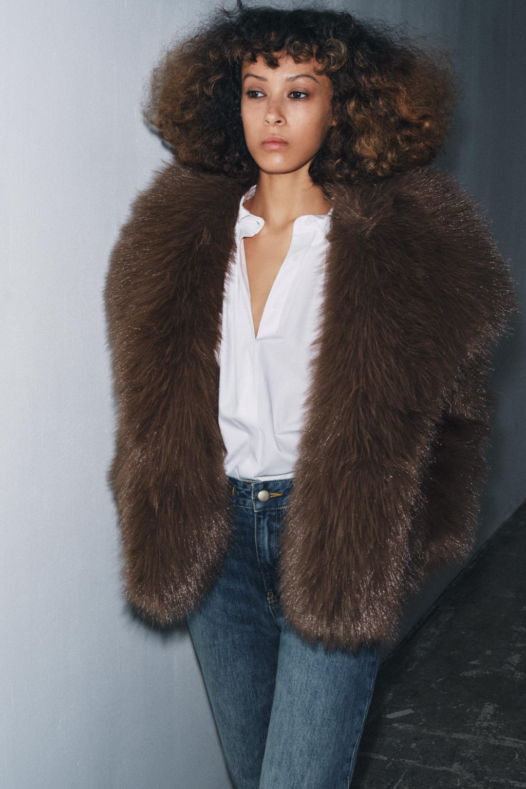 ZW COLLECTION FAUX FUR JACKET - Zara фото 10