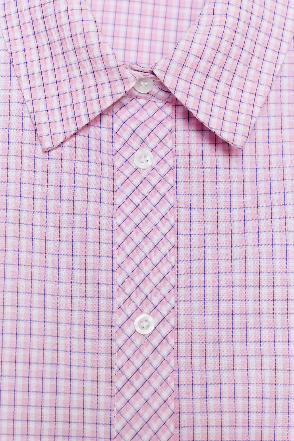 CAMISA CUADROS PINZAS ESPALDA / Rosa / Blanco - Zara фото 8