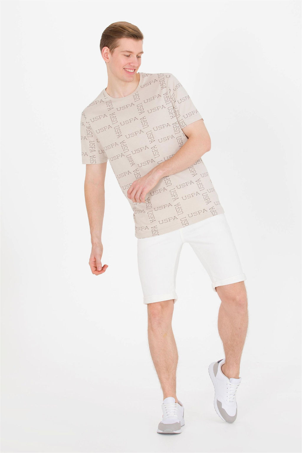 U. S. Polo Assn Мужская футболка с круглым вырезом Stone - U.s. polo assn фото 9