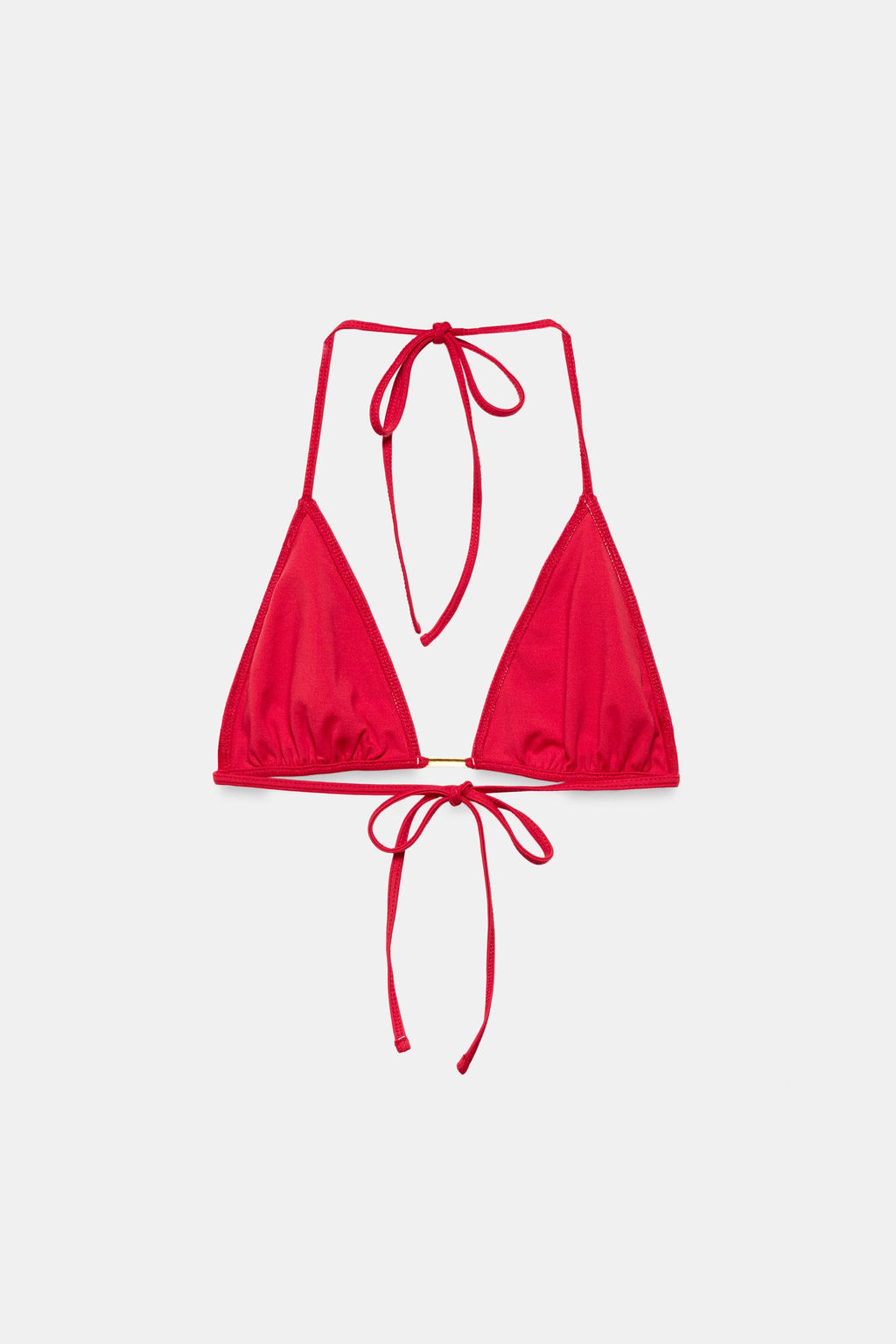 TOP BIKINI LISO PIEZA MET?LICA / Rojo - Zara фото 6