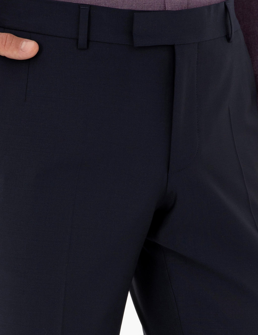 Тканевые брюки узкого кроя темно-синего цвета - Cacharel фото 5