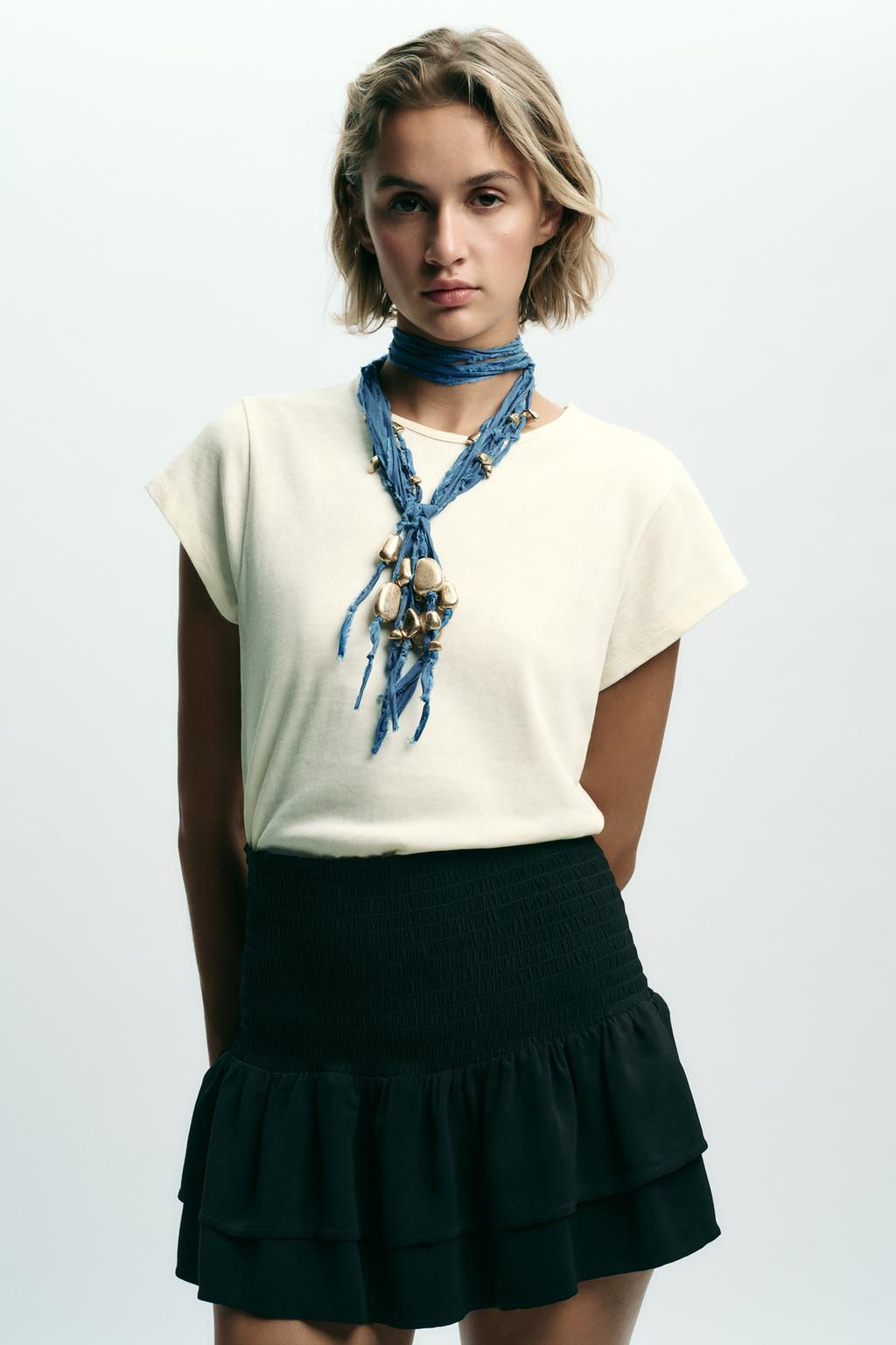 WIDE-WAIST BERMUDA SHORTS WITH RUFFLES - Zara фото 2