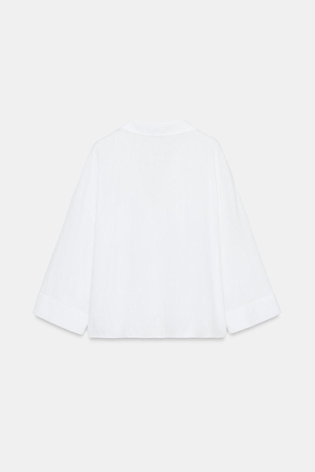 CAMISA FLUIDA CON LINO / Blanco - Zara фото 7