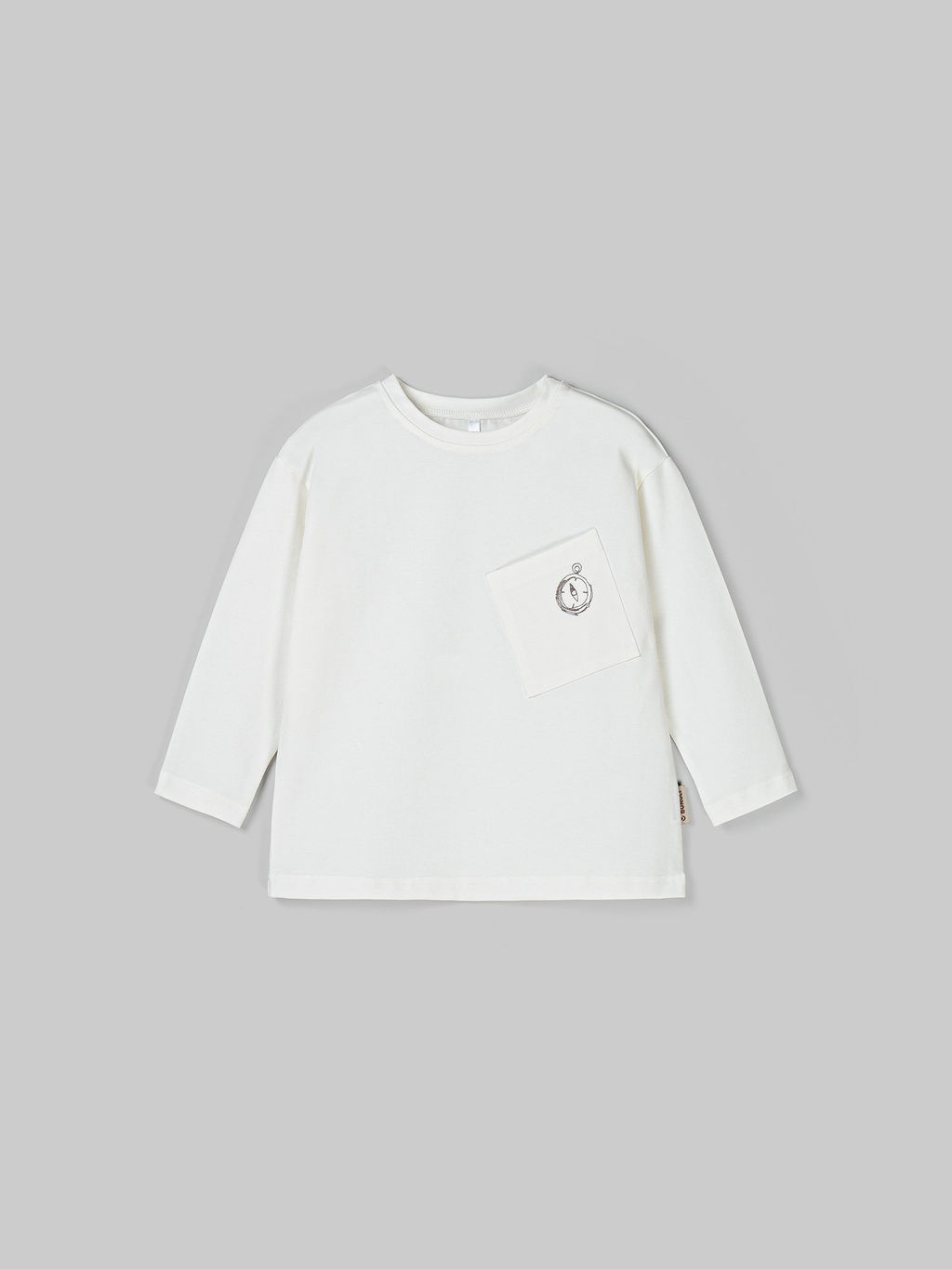 Лонгслив оверсайз Молоко с карманом - Bungly фото 3