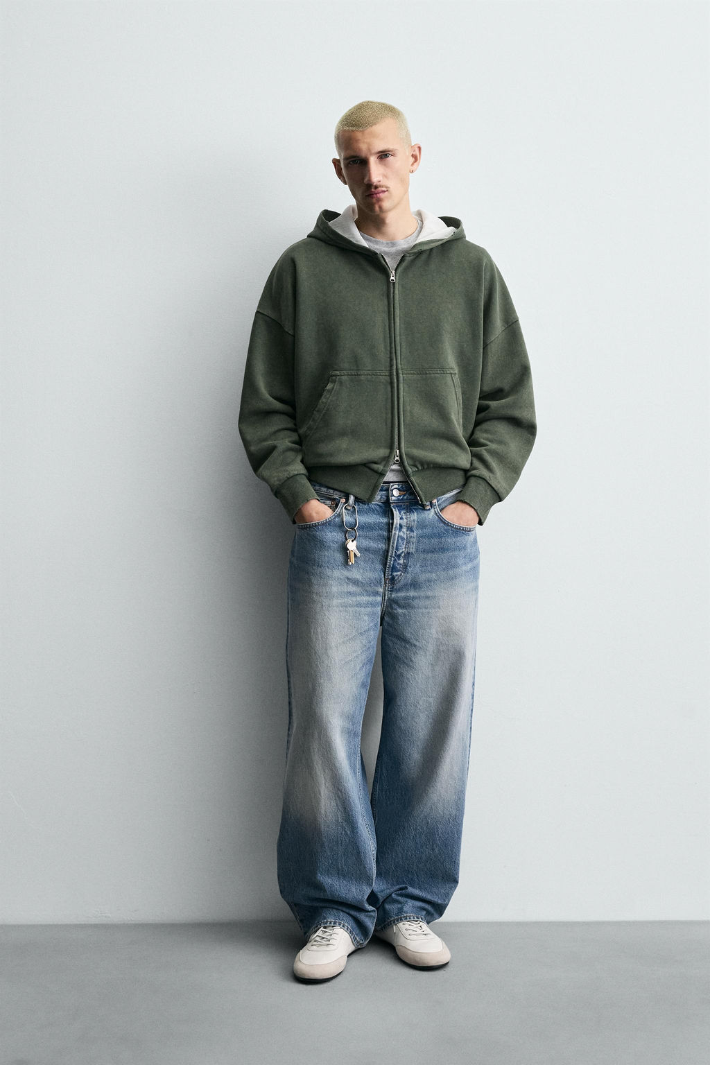 COMBINED CHECK HOODIE - Zara фото 10