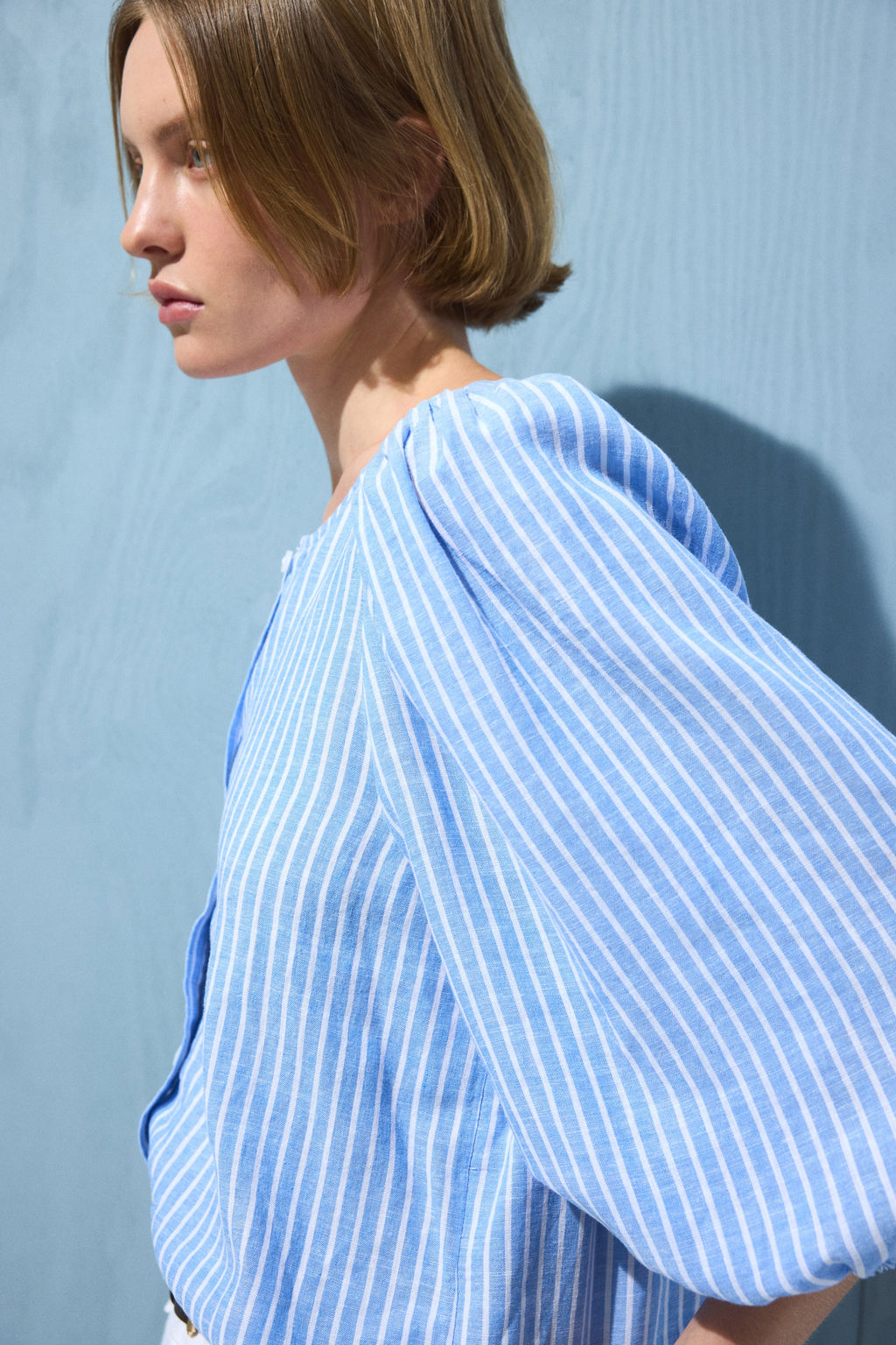 Blusa en mezcla de lino - H&m фото 17