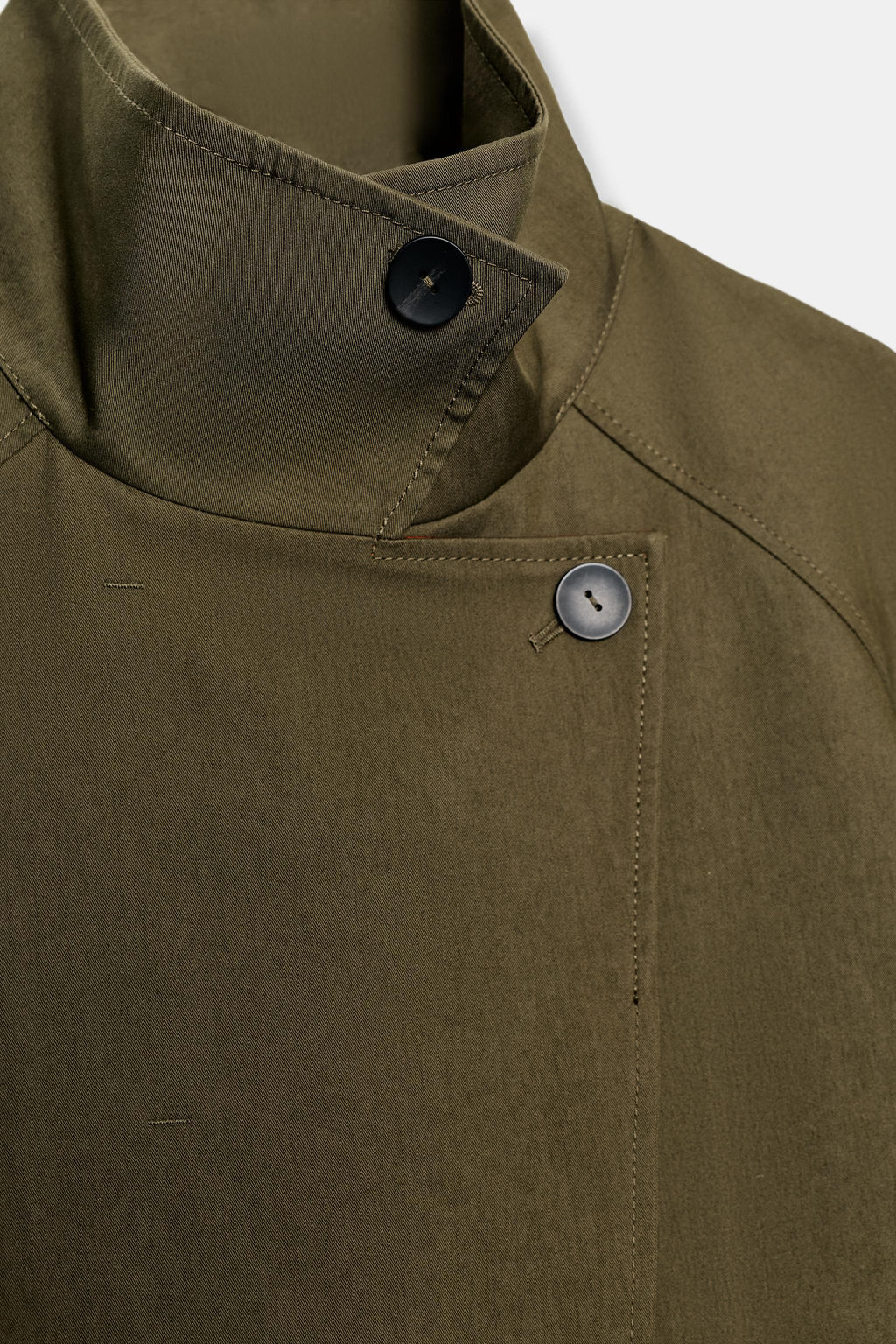 TRENCH CORTO CUELLO ALTO ZW COLLECTION / naranja-verde - Zara фото 9