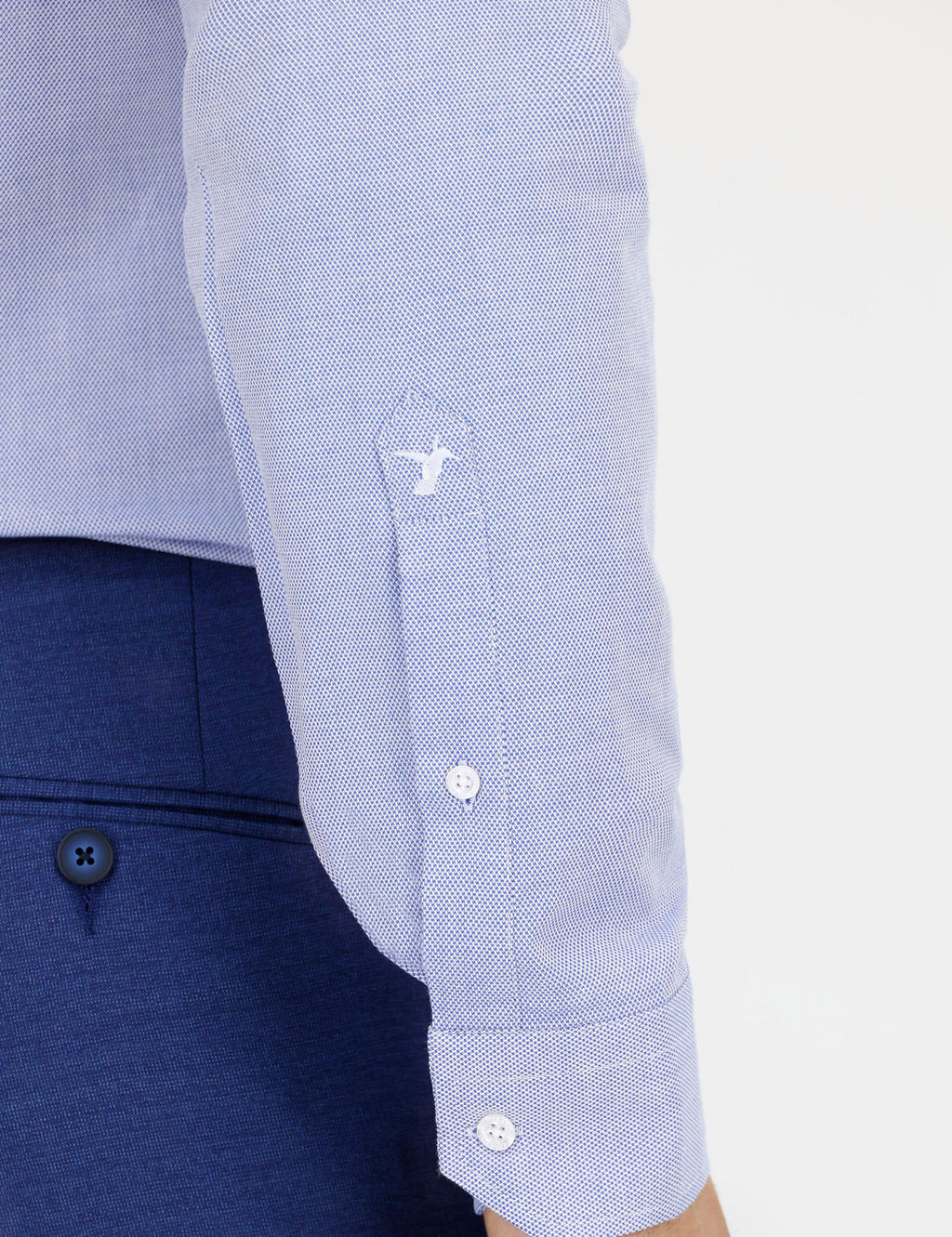 A__k Mavi Slim Fit Uzun Kollu G_mlek