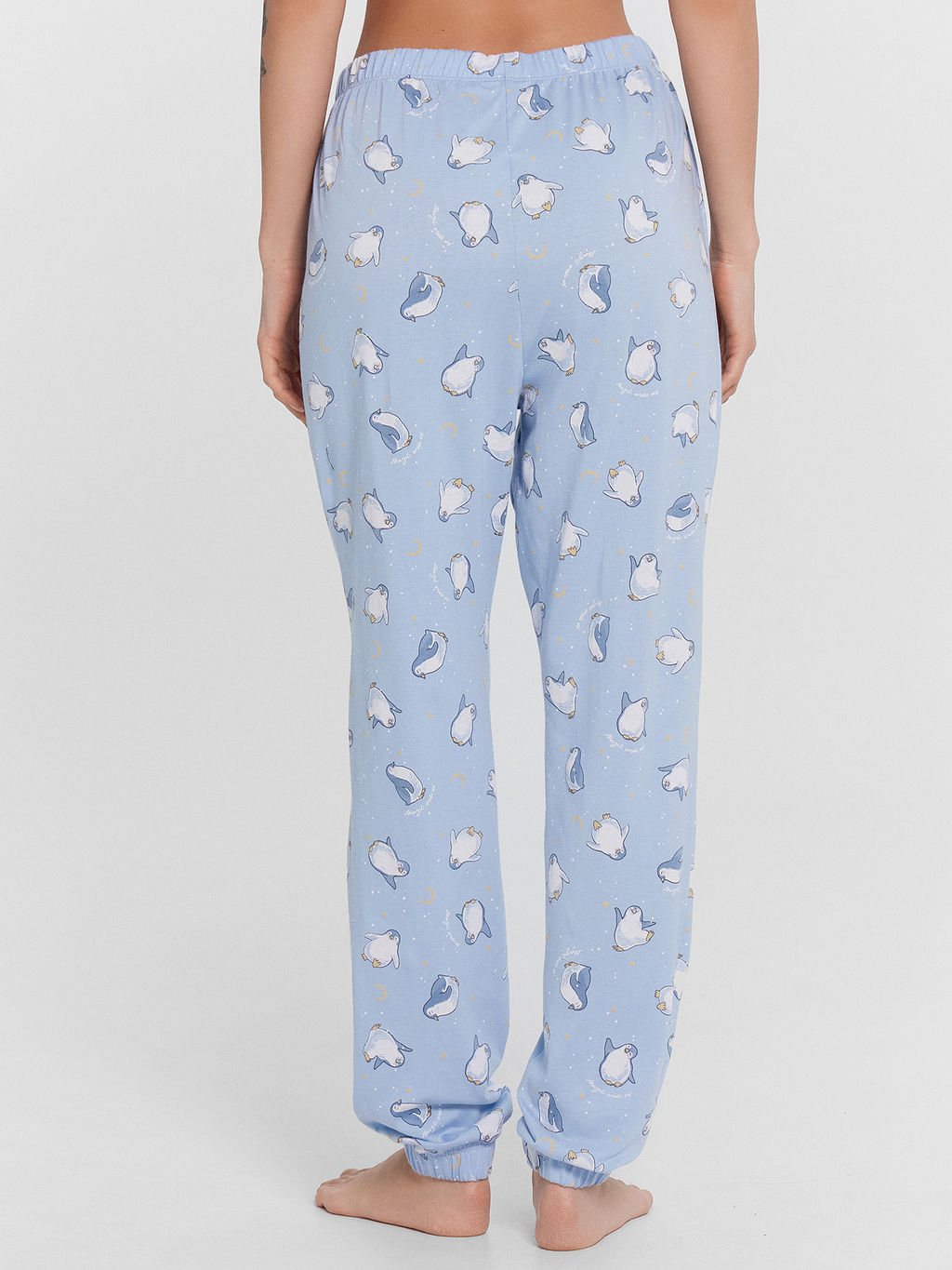 Пижама женская голубая с принтом пингвины - Mark formelle фото 7