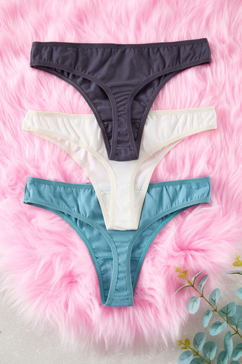 TRENDYOLMILLA Siyah-Beyaz-Ten 3lu Paket Pamuklu Tanga Orme Kulot THMSS21KU0135  фото 49