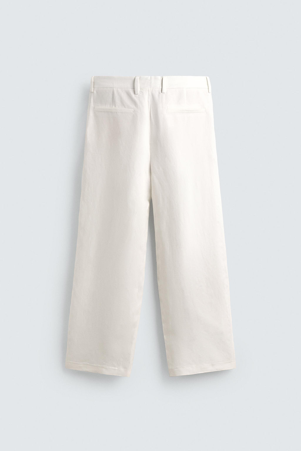 PANTAL?N RELAXED FIT TRAJE VISCOSA - LINO / Blanco - Zara фото 6