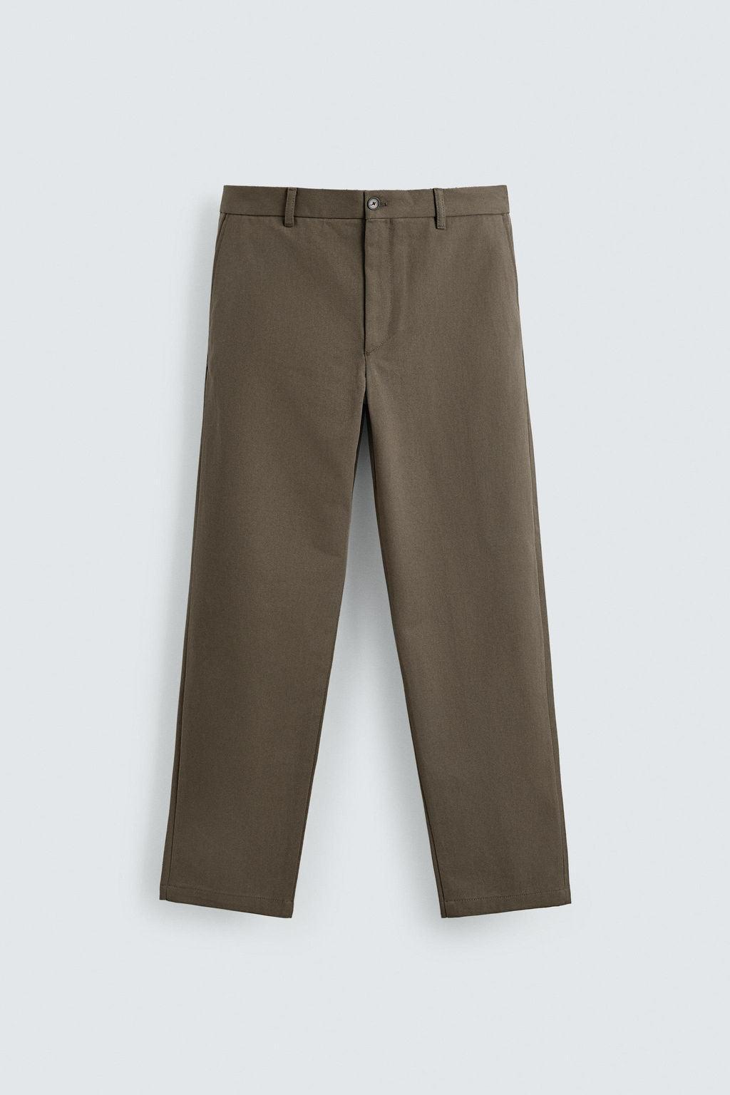 PANTAL?N STRAIGHT FIT ESTRUCTURA / Tostado - Zara фото 6