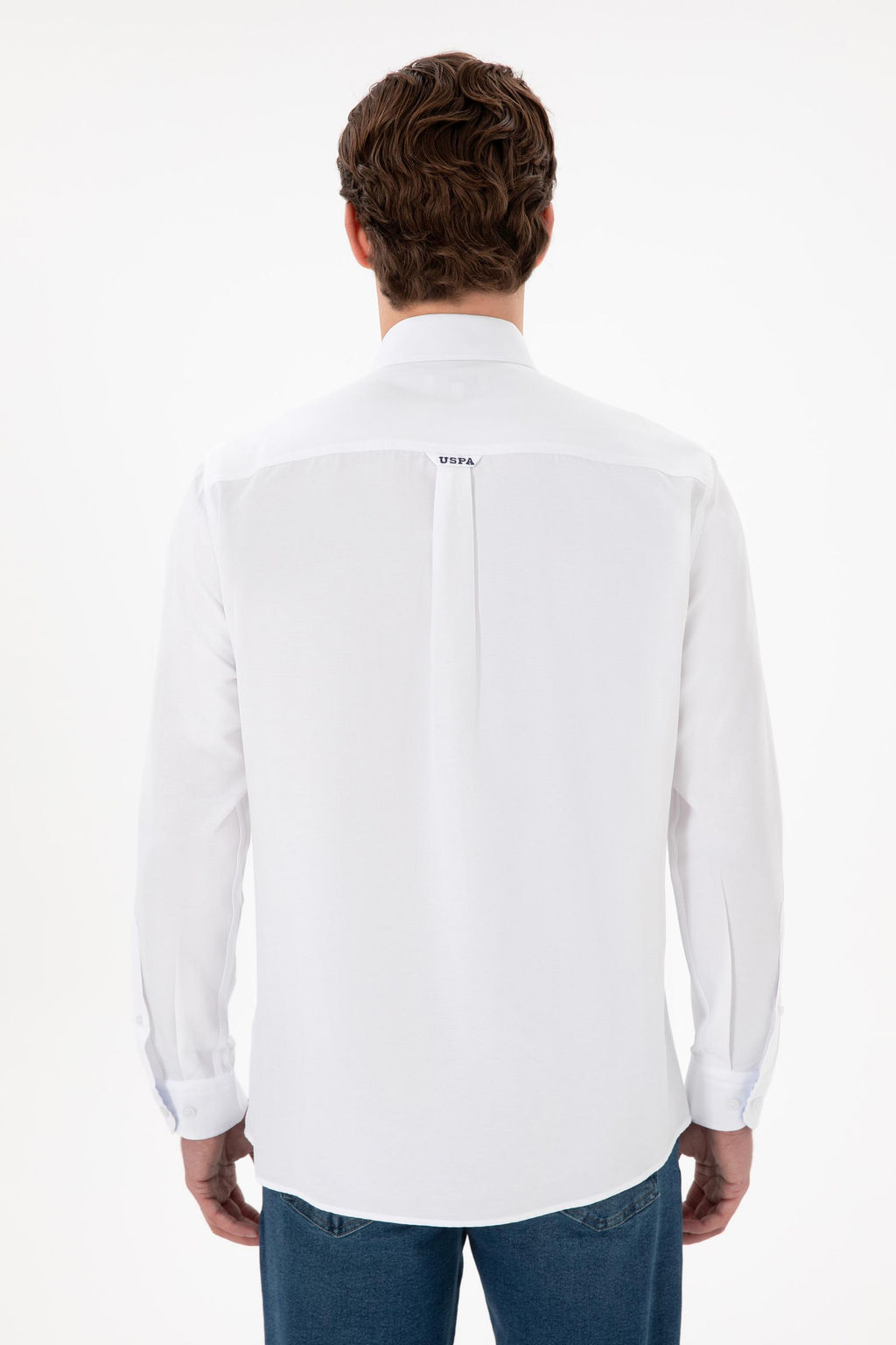 Erkek Beyaz Uzun Kollu G_mlek Sepette S_rpriz _ndirim - U.s. polo assn фото 5