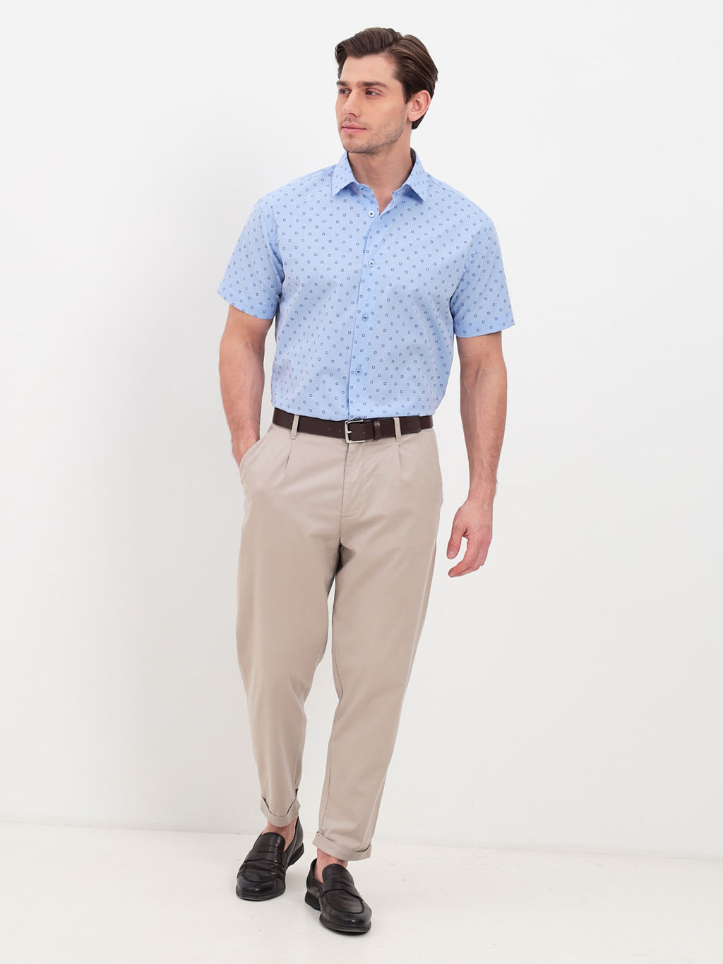 Сорочка мужская короткий рукав GREG 223/201/7809/Z/1p  фото 9