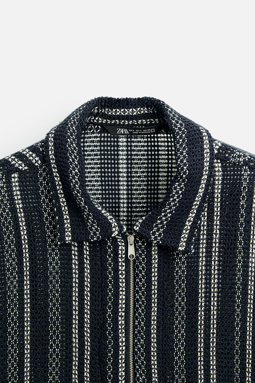TEXTURED OPENWORK JACKET - Zara фото 8