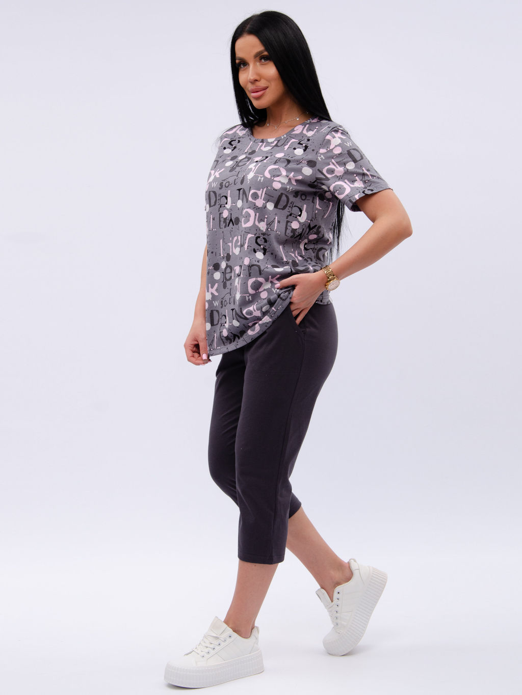 Костюм "Азалия" серый, трикотаж