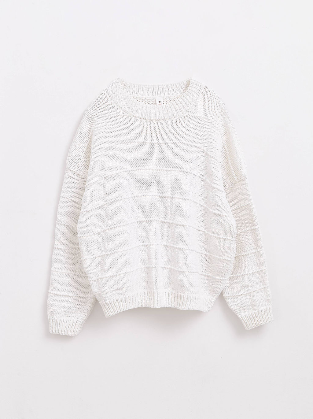 CONTE Фактурный джемпер крупной вязки из натурального хлопка LDK 180 white - Conte elegant фото 6