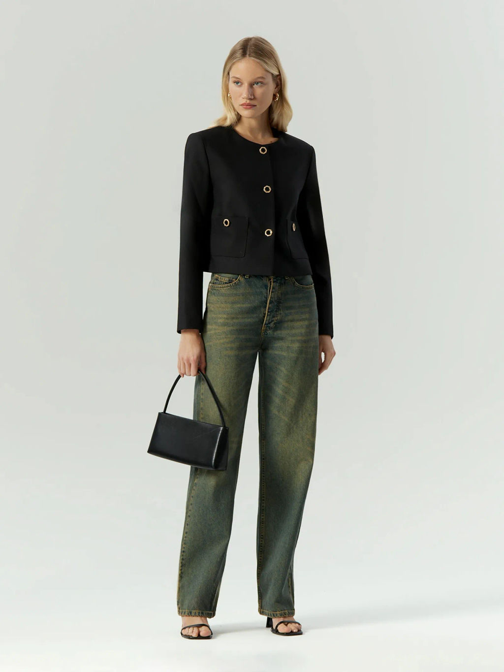 ЕМКА / Укороченный жакет с круглым вырезом - Emka фото 3