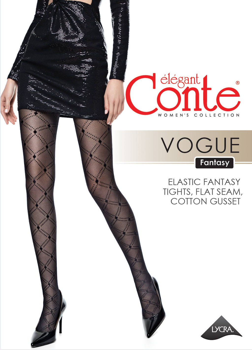 Колготки фантазийные CONTE VOGUE nero - Conte elegant фото 4