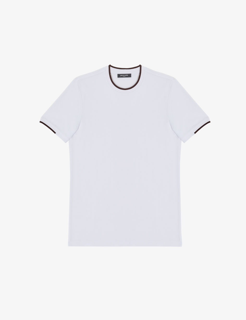 Beyaz Slim Fit %100 Pamuk Bisiklet Yaka Ti__rt