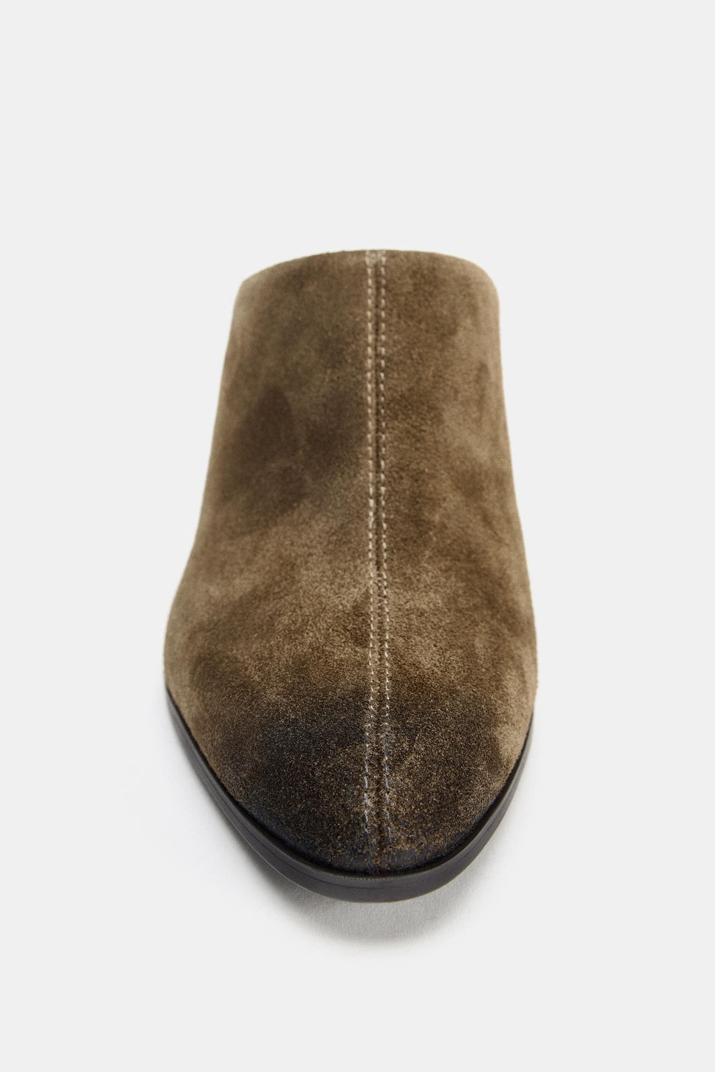 DISTRESSED SPLIT SUEDE MULES - Zara фото 3