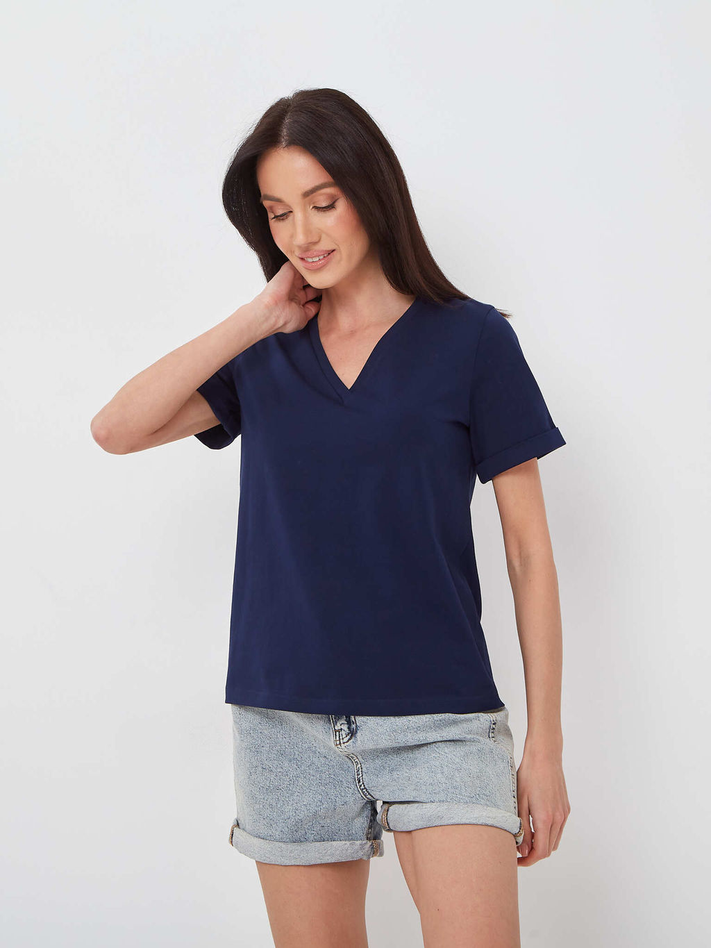Футболка с V-вырезом - Fashion.love.story фото 5
