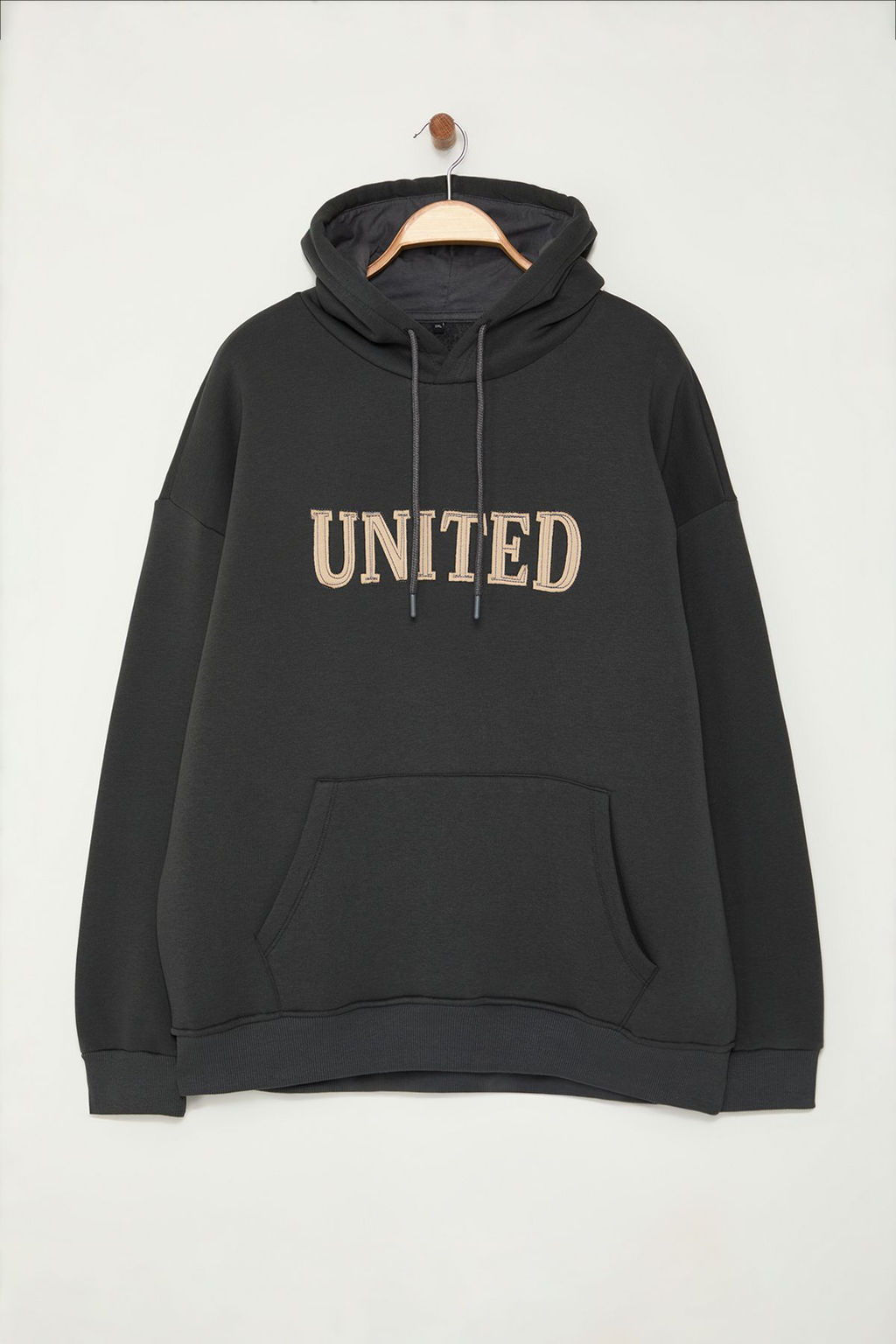 TRENDYOL MAN Buyuk Beden Antrasit Oversize/Genis Kesim Ici Polar/S?cak Tutan Nak?sl? Sweatshirt TMNAW25AO00057 - Trendyolmilla фото 3