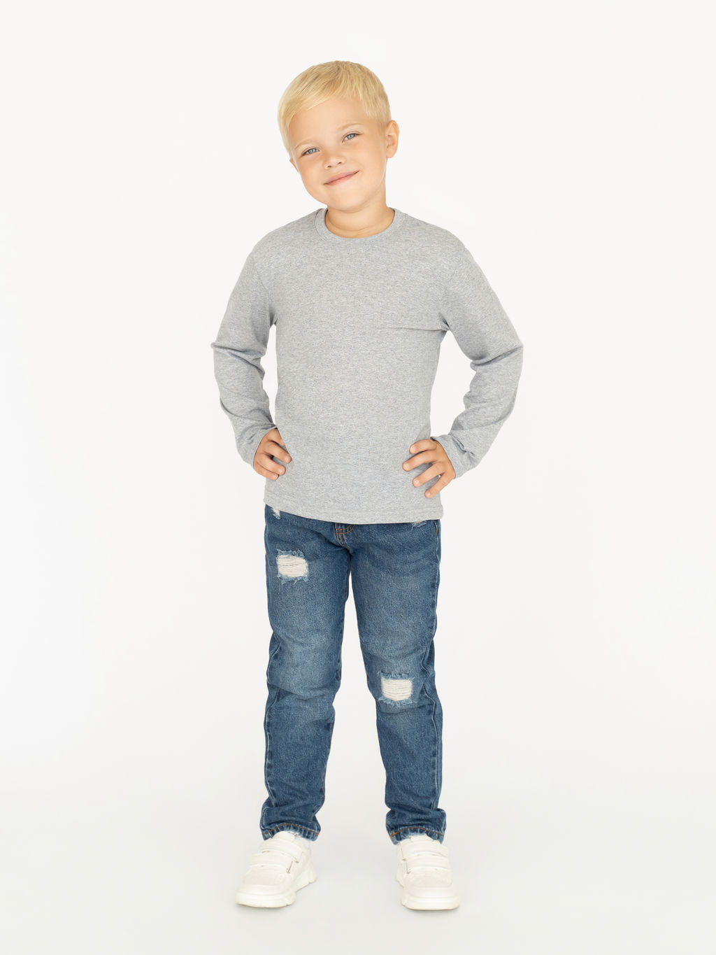 Джемпер детский меланж (серый) 698 (98, 56)