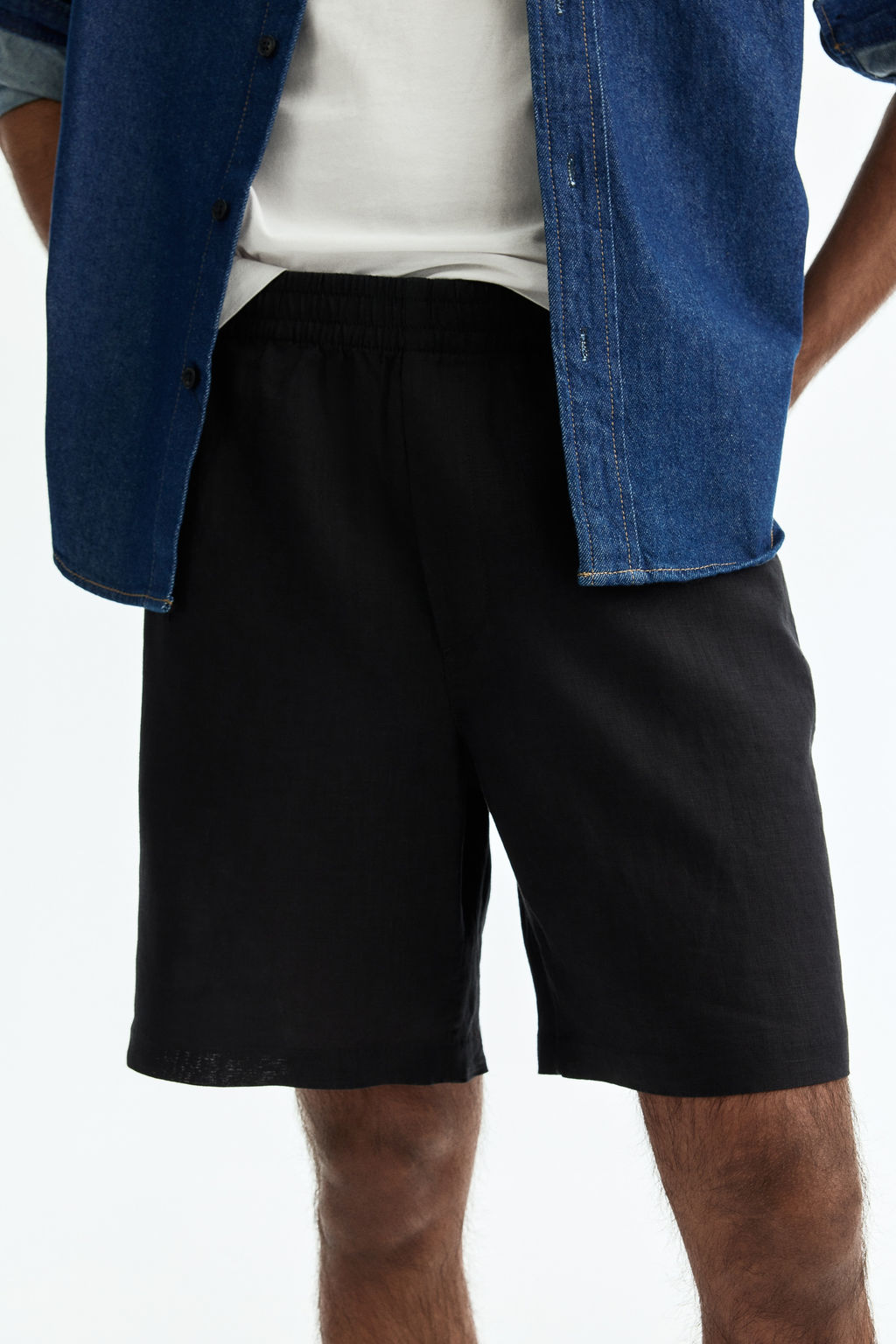 Pantal?n corto de lino Relaxed Fit - H&m фото 8
