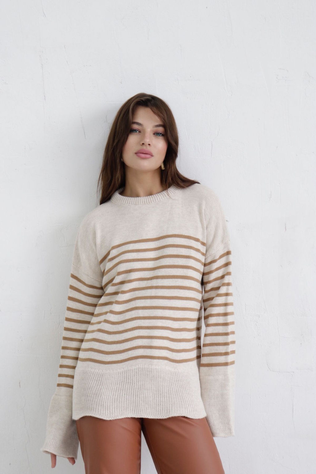 10407 Джемпер удлинённый в полоску - Martichelli фото 3