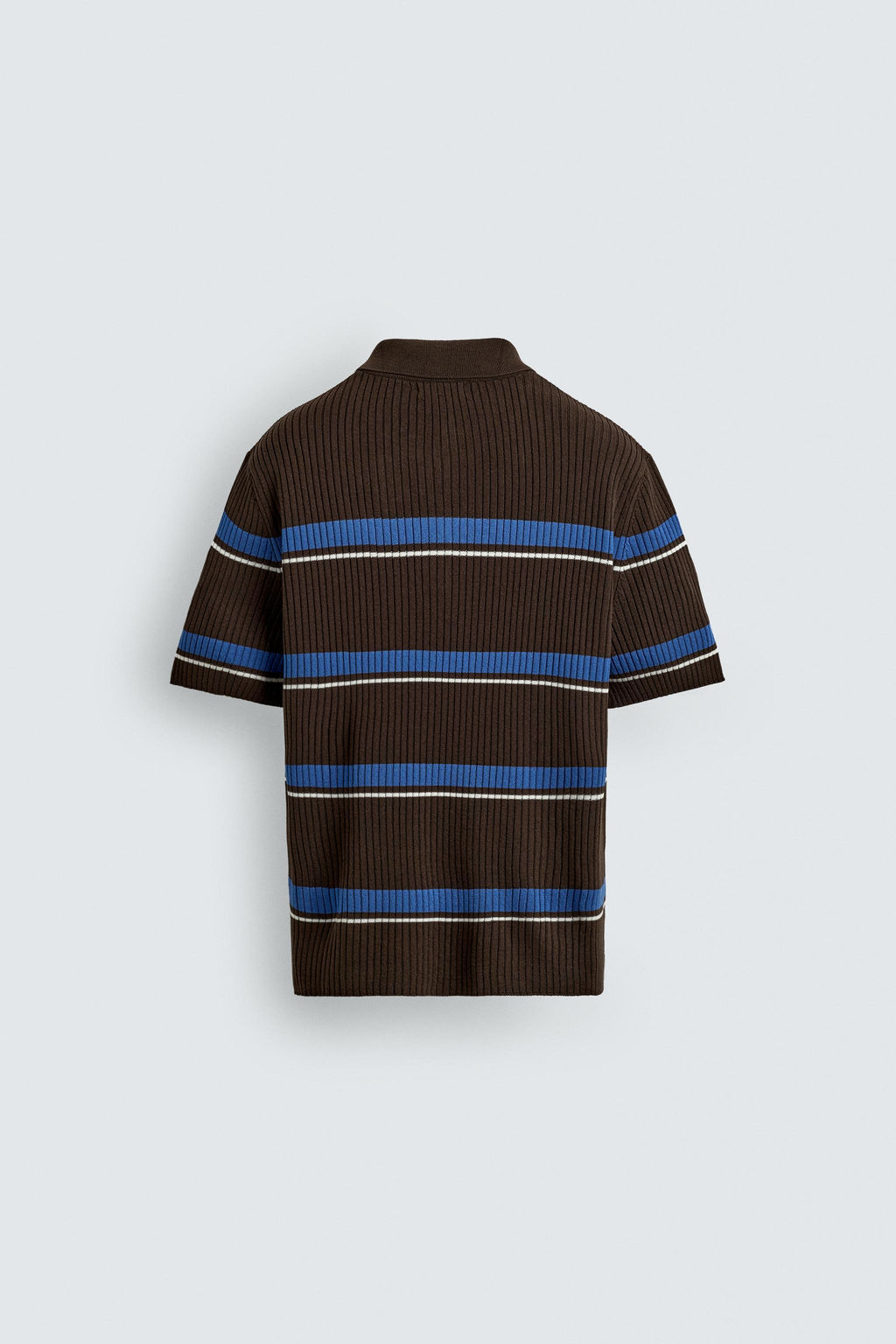 POLO PUNTO JACQUARD RAYAS / Marr?n - Zara фото 8