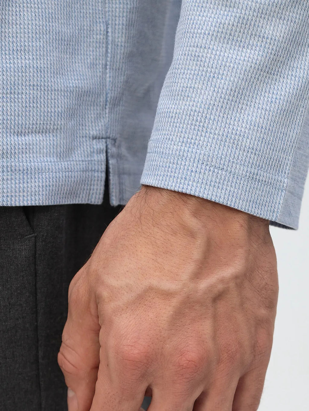 Джемпер мужской с воротником поло GREG G155-TD1246-LT7328 (голубой)  фото 3