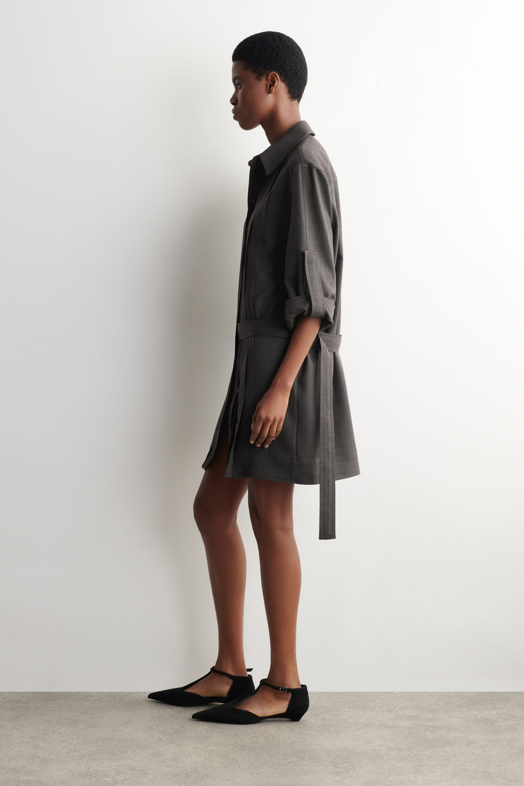 VESTIDO CAMISERO DE LANA CON TABLAS - H&m фото 7