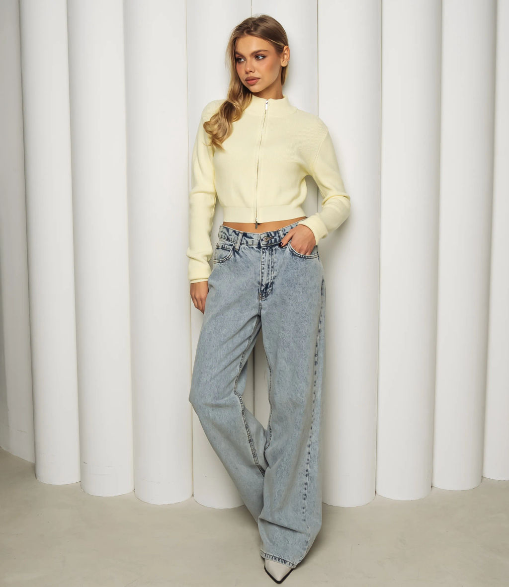 Джемпер #КТ121 (8), светло-жёлтый - Dommod фото 4