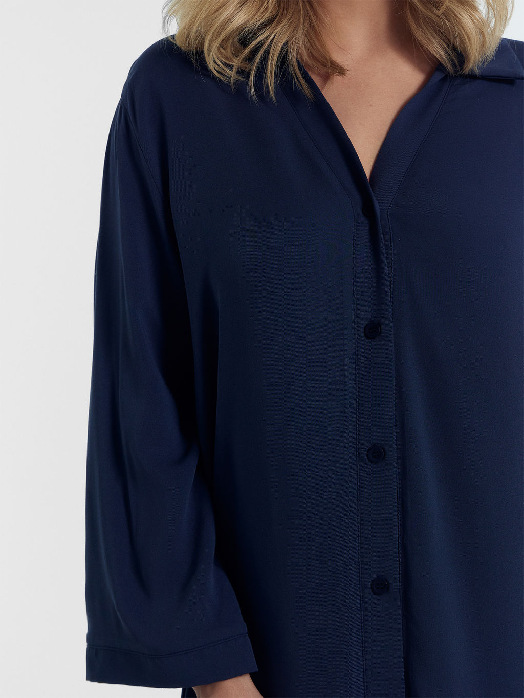 Платье женское домашнее в темно-синем цвете