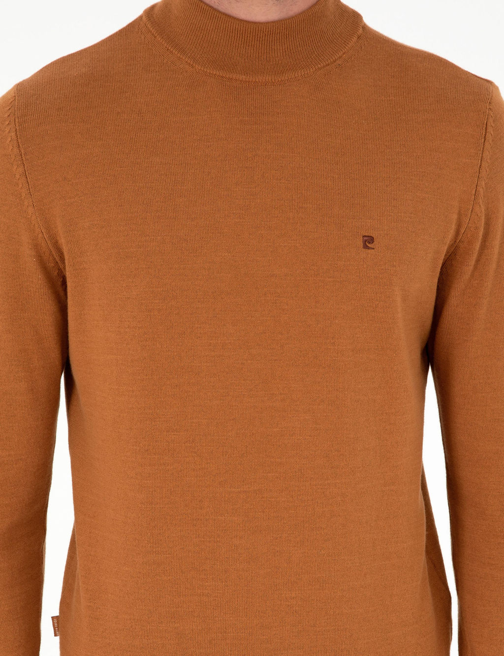 Kahverengi Slim Fit Yar_m Bal_k__ Yaka Basic Triko Kazak - Pierre cardin фото 6