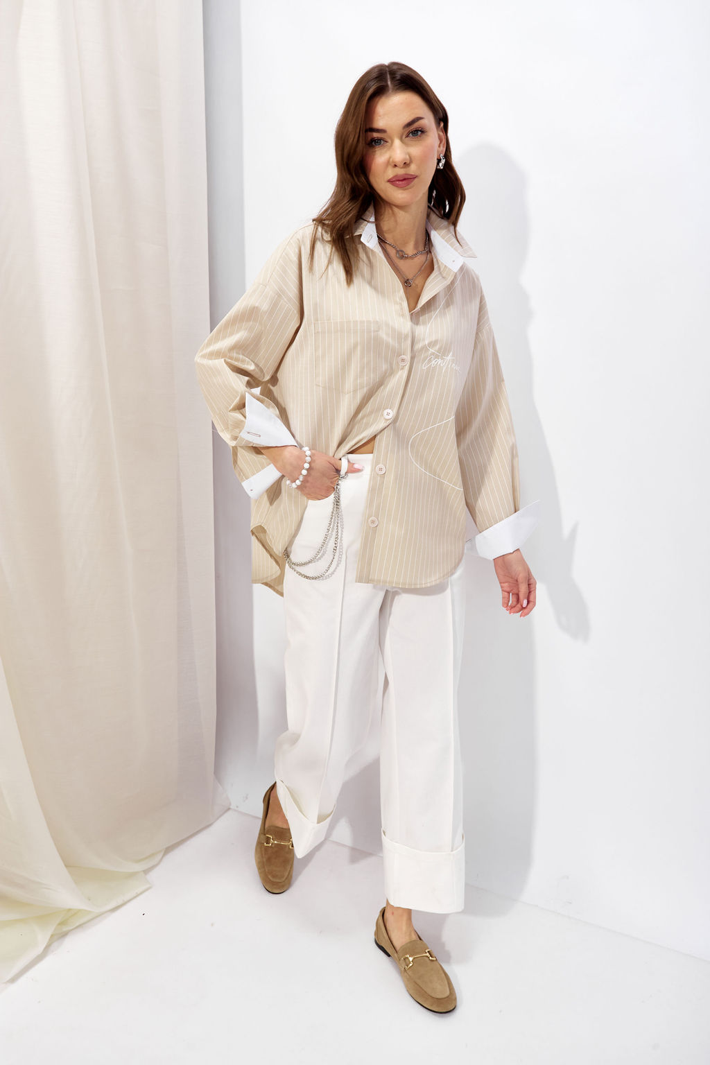 Блузка 4352 (бежевый) - Lyushe фото 7