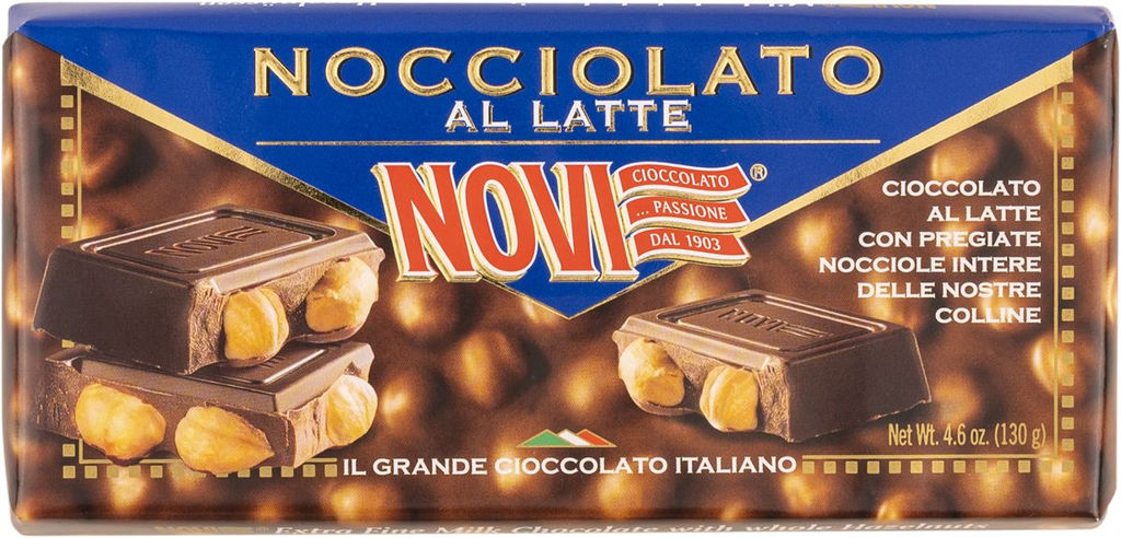Шоколад Novi молочный с фундуком 130 г, Италия