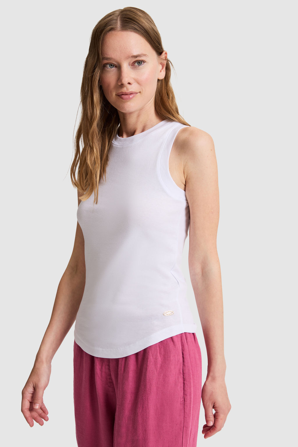 Kad_n Beyaz Bisiklet Yaka Basic Ti__rt - U.s. polo assn фото 3