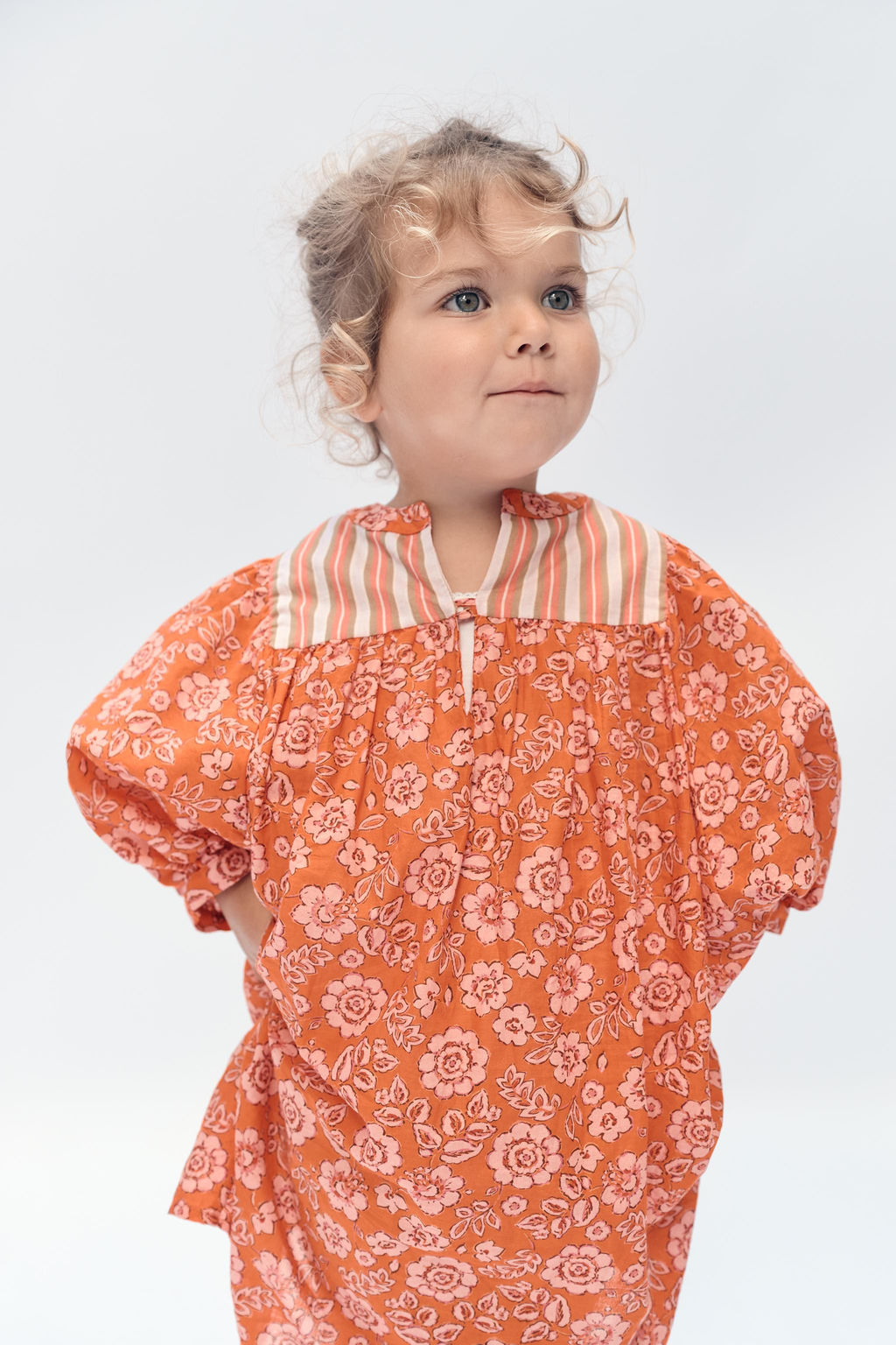 2-14 A?OS/ VESTIDO KAFT?N FLORES LIMITED EDITION / Naranja - Zara фото 6