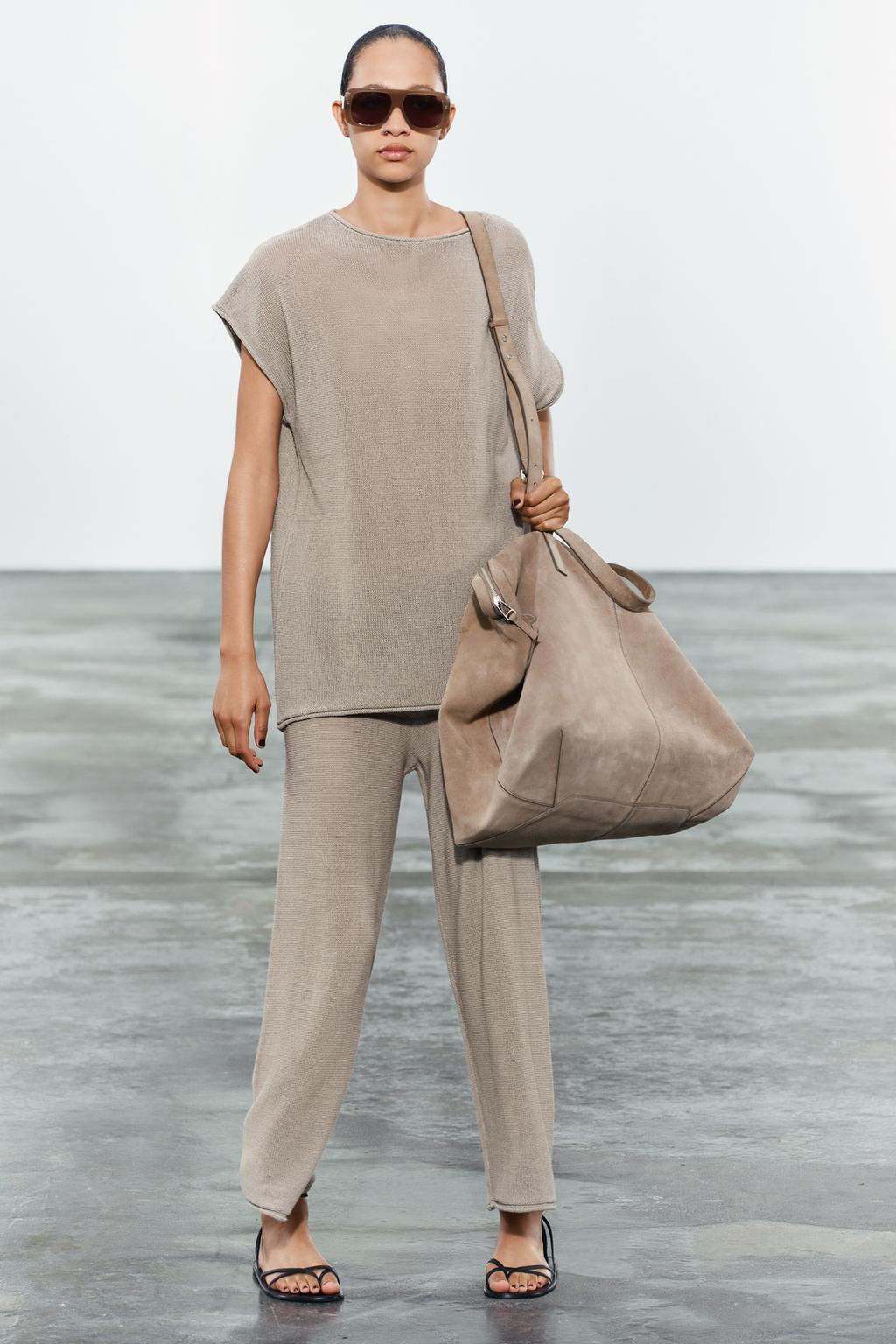 KNIT TROUSERS WITH TURN-UP HEMS - Zara фото 2