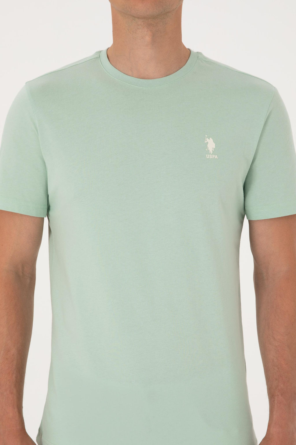 Erkek Regular Fit Bisiklet Yaka Su Ye_ili Ti__rt Sepette S_rpriz _ndirim - U.s. polo assn фото 6